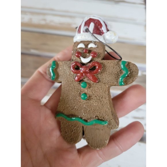 Gingerbread hat ornament vintage Xmas holiday tree - Picture 2 of 7